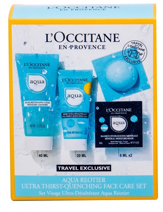 Набір - L'Occitane Aqua Reotier (cr/20ml + f/gel/40ml + mask/2x6ml) — фото N1