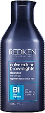 Шампунь для нейтралізації небажаних тонів натурального або забарвленого волосся відтінків брюнет - Redken Color Extend Brownlights Shampoo — фото N1