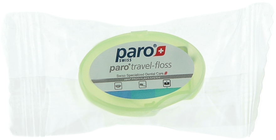 Зубная нить дорожная, салатовая - Paro Swiss Travel-Floss
