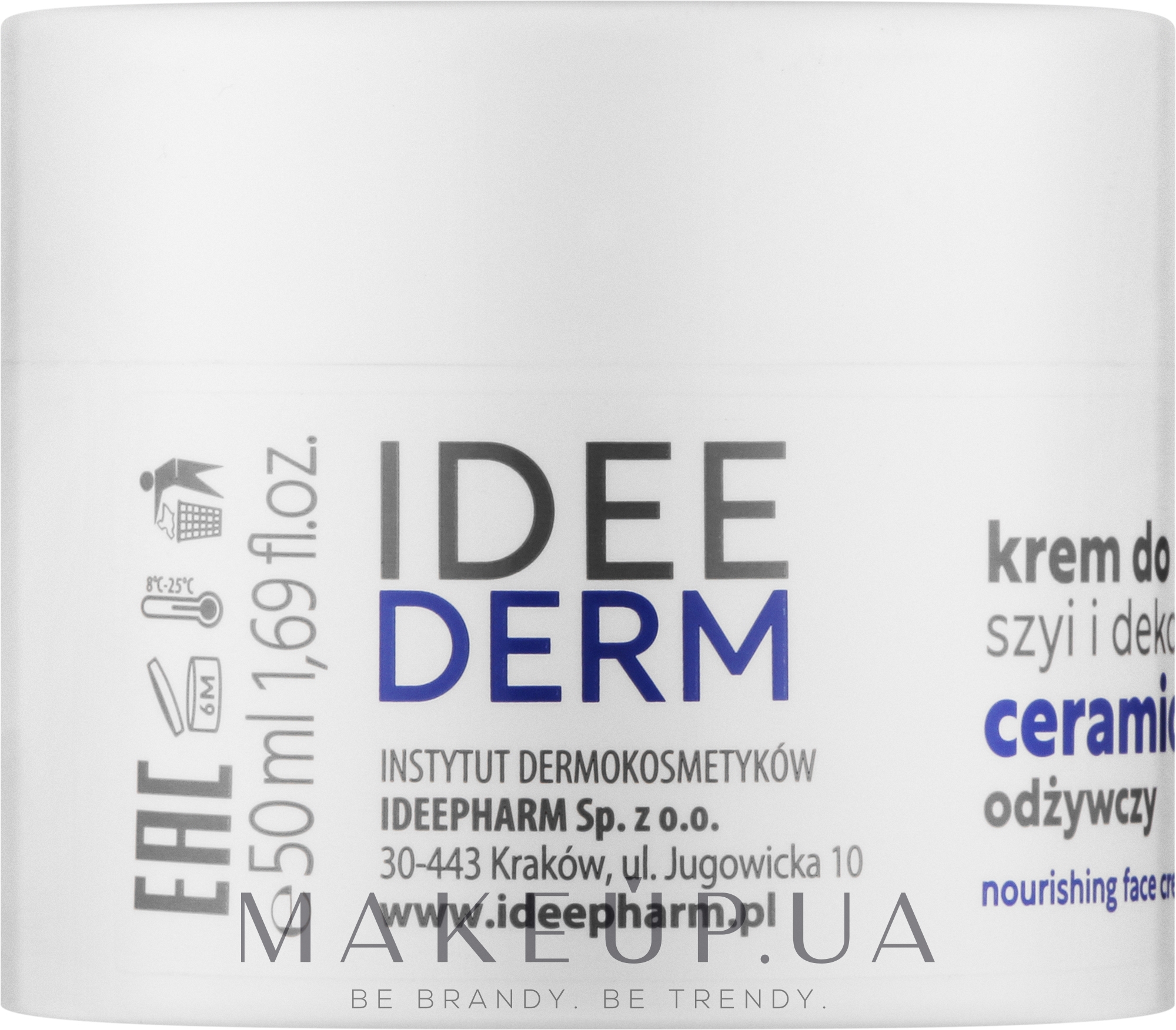 Питательный крем для лица с керамидами - Ideepharm Idee Derm Nourishing Ceramide Face Cream — фото 50ml