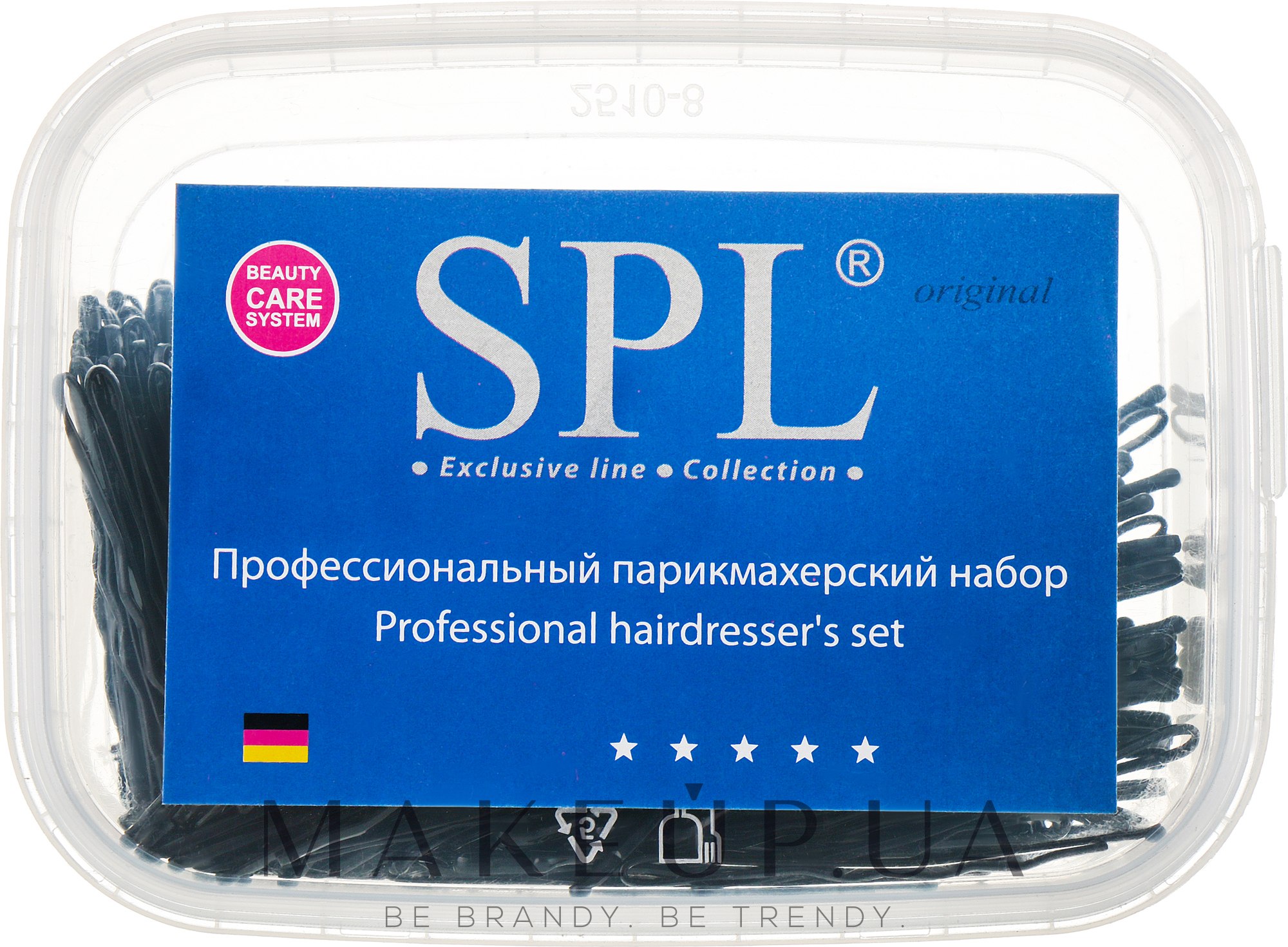 Невидимки для волос 50 мм, 50911, фрезерованные черные - SPL — фото 250шт