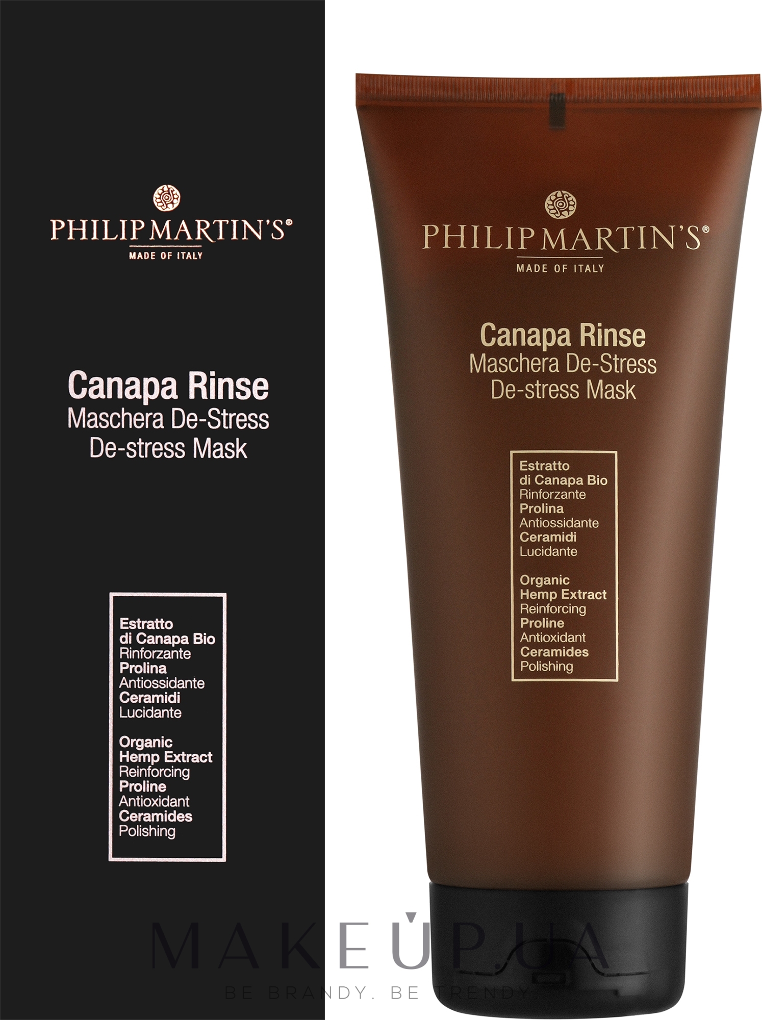 Маска-антистрес для волосся - Philip Martin's Canapa Rinse De-Stress Mask (туба) — фото 200ml
