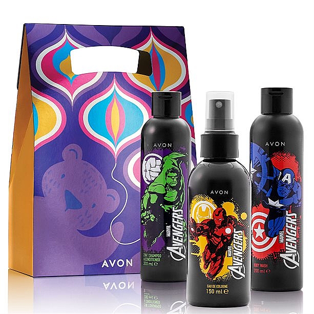 Набір - Avon Marvel Avengers (sh/gel/200ml + edt/150ml + shampoo/200 ml + bag) — фото N1
