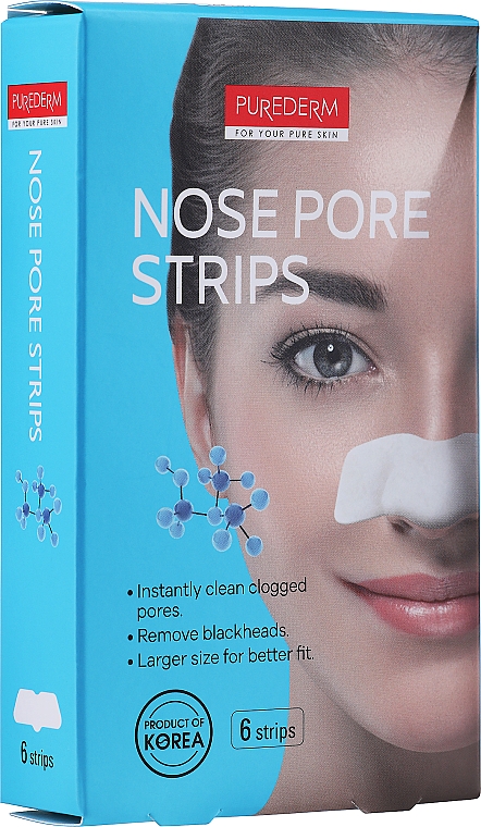 Гипоаллергенные очищающие полоски для носа - Purederm Botanical Choice Nose Pore Strips — фото N1