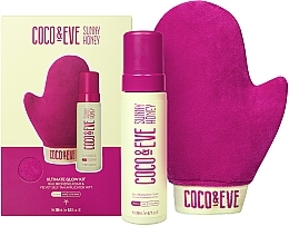 Парфумерія, косметика Набір - Coco & Eve Sunny Honey Ultimate Glow Kit Medium (foam/200ml + acc/1pc)