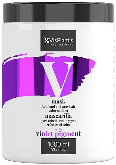 Маска для світлого волосся - Vis Plantis Mask For Blond and Gray Hair With a Cooling Color — фото N2