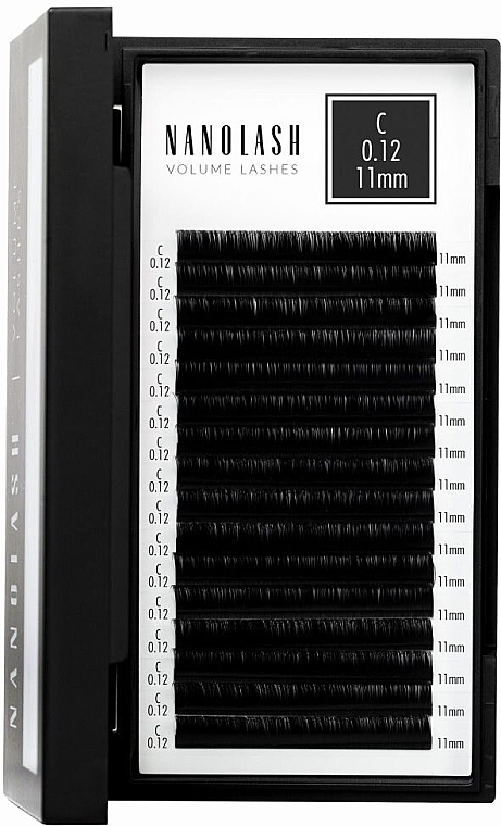 Nanolash Volume Lashes - Накладні вії C, 0.12 (11 мм) — фото N1