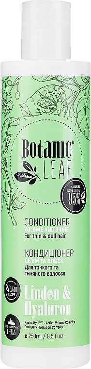Кондиционер для тонких и тусклых волос "Объем и блеск" - Botanic Leaf — фото N1