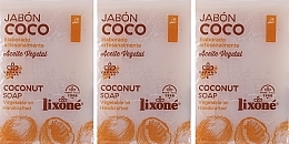 Духи, Парфюмерия, косметика Набор - Lixon Coconut Soap Dry Skin (h/soap/3х125g)