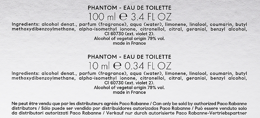 Paco Rabanne Phantom - Набір (edt/100ml + edt/10ml) — фото N3