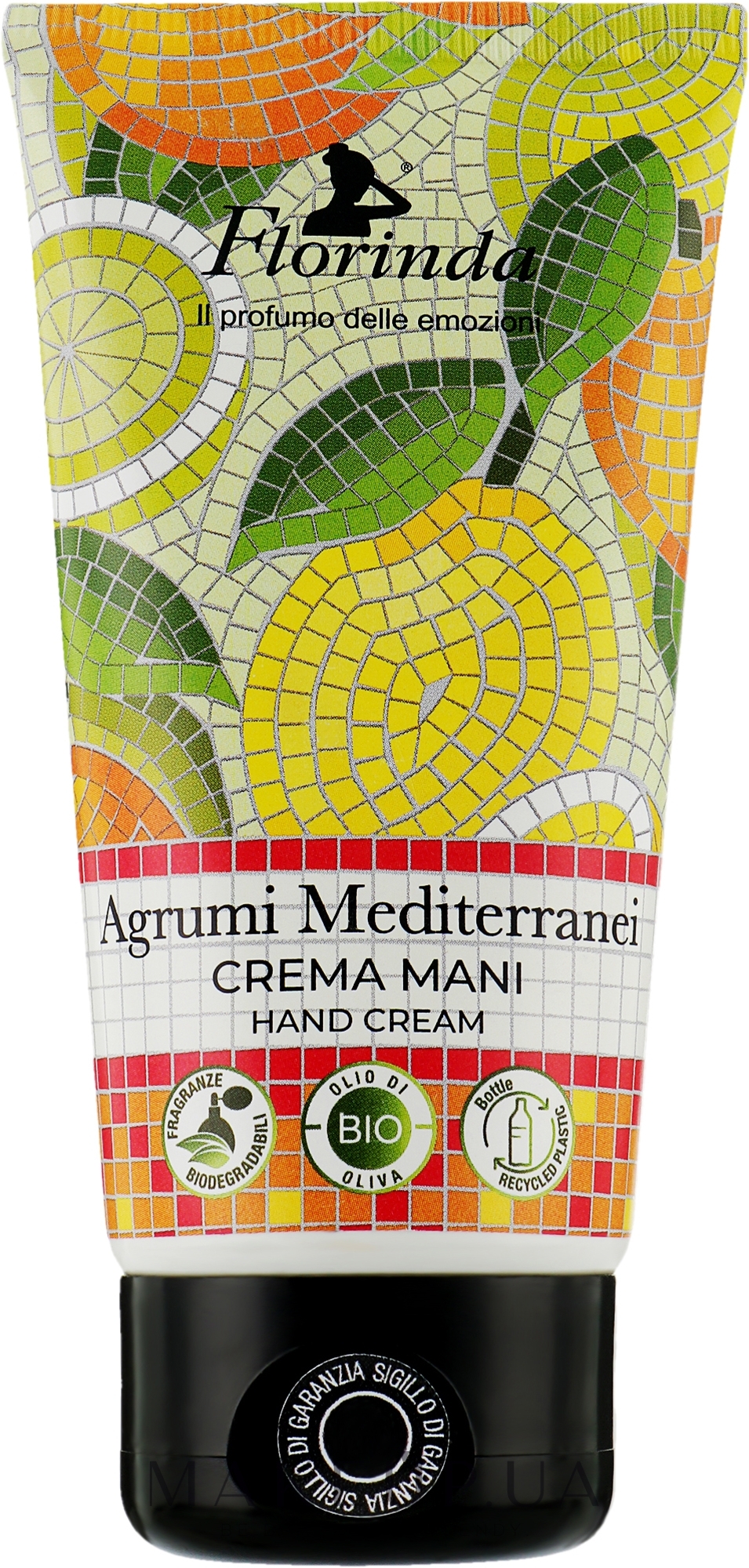Крем для рук "Средиземноморские цитрусы" - Florinda Mosaici Italiani Hand Cream — фото 75ml