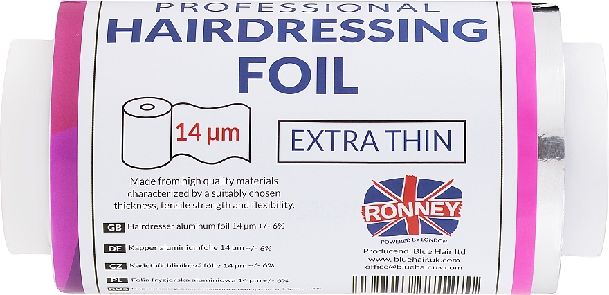 Фольга для перукарів у рулоні, 250 м - Ronney Professional Hairdressing Foil — фото N2
