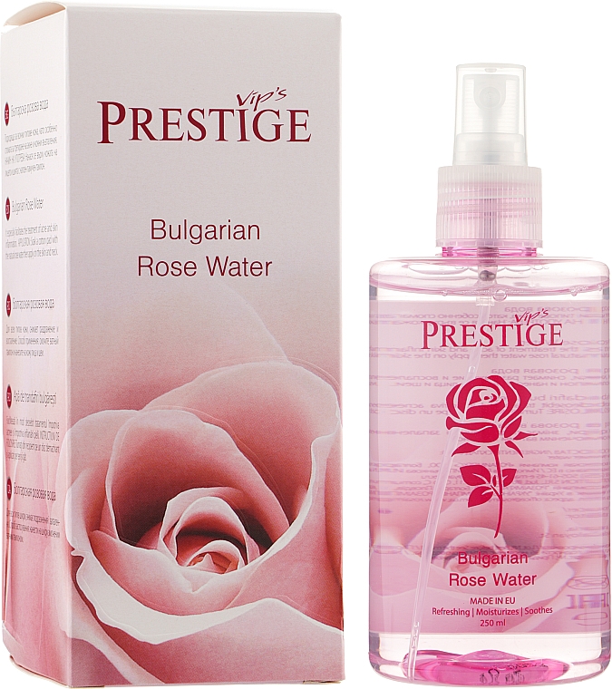 Болгарская розовая вода - Vip's Prestige Rose & Pearl Bulgarian Rose Water Pump (флакон с дозатором) — фото N2
