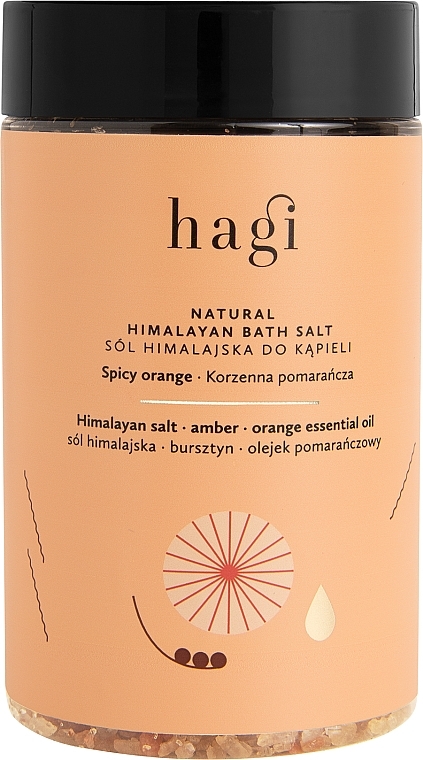 Натуральна гімалайська сіль для ванн "Пряний апельсин" - Hagi Natural Himalayan Bath Salt Spicy Orange — фото N1