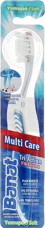 Зубная щетка "Мультиуход", синяя - Banat Tri-Action Multi Care — фото N1