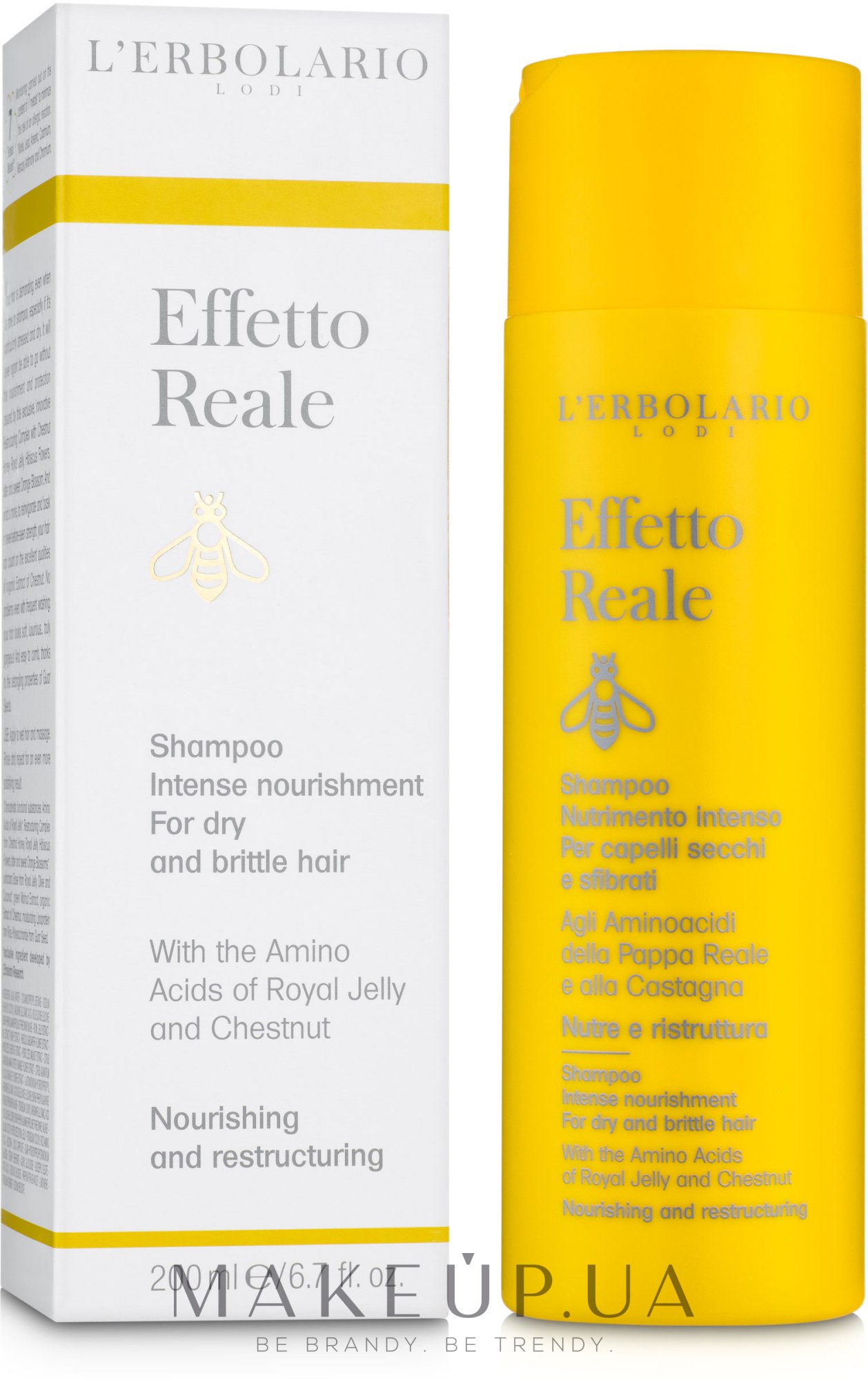 Шампунь для сухих и поврежденных волос "Интенсивное питание" - L'Erbolario Effetto Reale Shampoo Nutrimento Intenso  — фото 200ml
