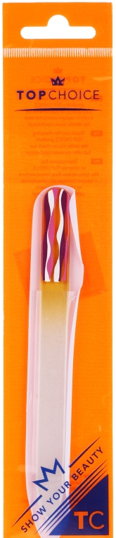 Пилочка для ногтей "Szklany M-Wzory", 74684, желтая - Top Choice — фото N1
