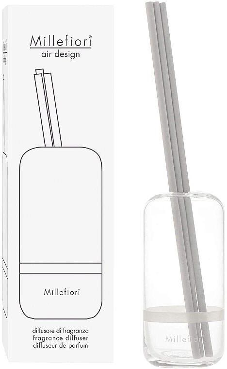 Стеклянный флакон для диффузора с палочками - Millefiori Milano Air Design Capsule Clear  — фото N2