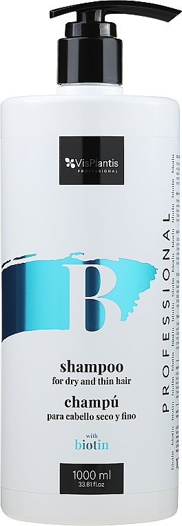 Шампунь для сухого волосся з біотином - Vis Plantis Shampoo For Dry And Thin Hair With Biotin — фото N1