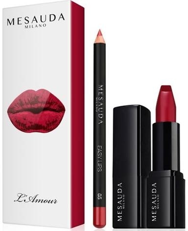 Набор - Mesauda Milano French Kiss Lip Kit Set (lipstick/3.8ml + lip/liner/1.1g)