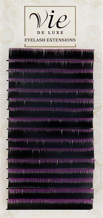 Ресницы, черно-фиолетовые С 0,15/12 - Vie de Luxe — фото N1