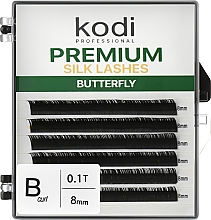 Накладні вії Butterfly Green B 0.10 (6 рядів: 8 мм) - Kodi Professional — фото N1