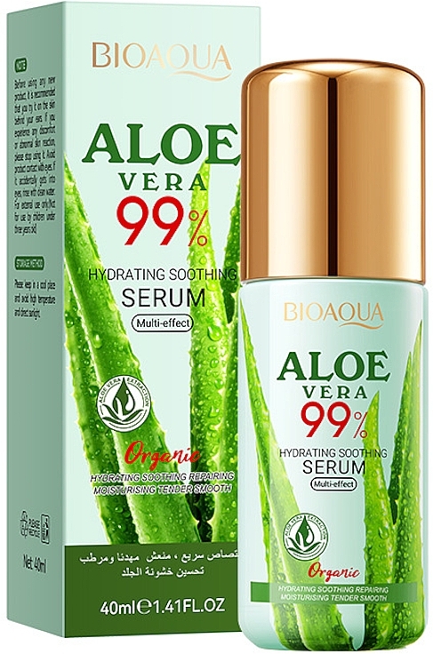 Сыворотка для лица с алоэ вера - Bioaqua Aloe Vera 99% Hydrating Soothing Serum  — фото N1