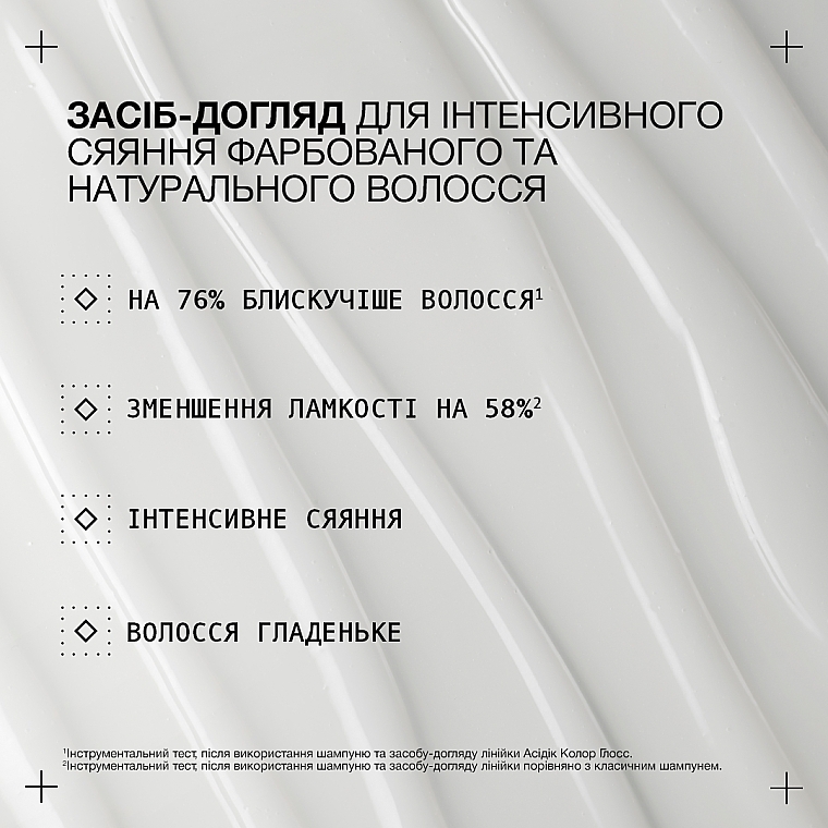 Засіб-догляд для інтенсивного сяяння фарбованого та натурального волосся