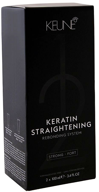 Лечащая система кератинового выпремления - Keune Keratin Straightening Rebonding System Strong  — фото N1