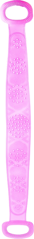 Силиконовая мочалка для тела с ручками, розовая - Deni Carte — фото N1