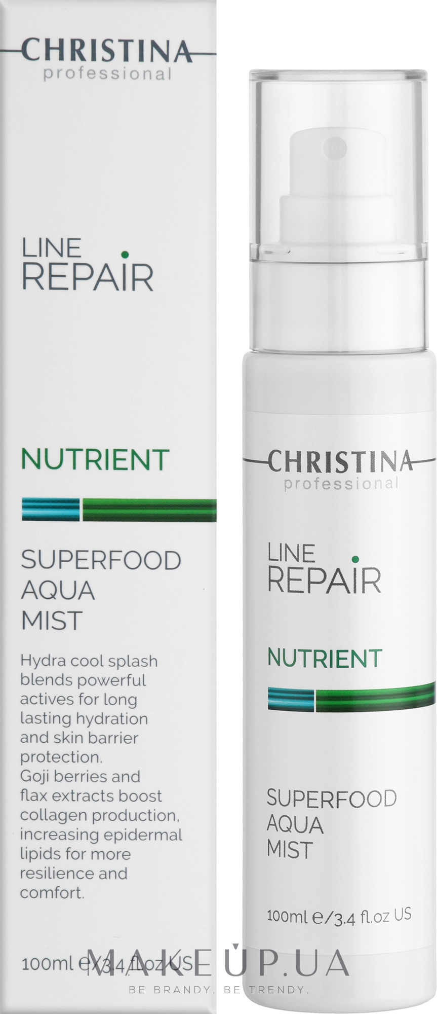 Освіжальний спрей для обличчя з суперфудами - Christina Line Repair Nutrient Superfood Aqua Mist — фото 100ml