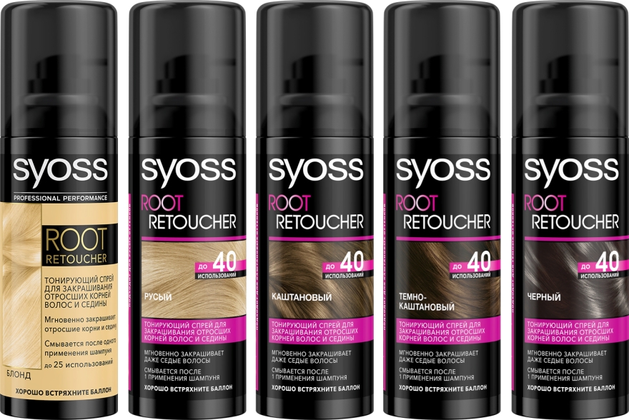 Тонирующий спрей для маскировки отросших корней волос и седины - Syoss Root Retoucher