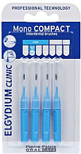 Щетка межзубная, голубая, 4 шт - Elgydium Clinic Brushes Mono Compact Blue 0.8mm — фото N1