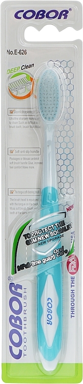 Зубна щітка, Е-626, блакитна - Cobor Soft Deep Clean — фото N1
