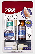 Парфумерія, косметика Набір для накладних акрилових нігтів - KISS Acrylic French Manicure Fake Nails Sculpture Kit
