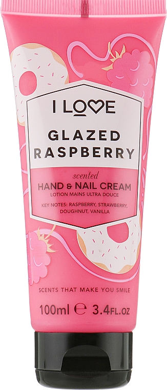 Крем для рук "Глазурована малина" - I Love Glazed Raspberry Hand and Nail Cream — фото N1