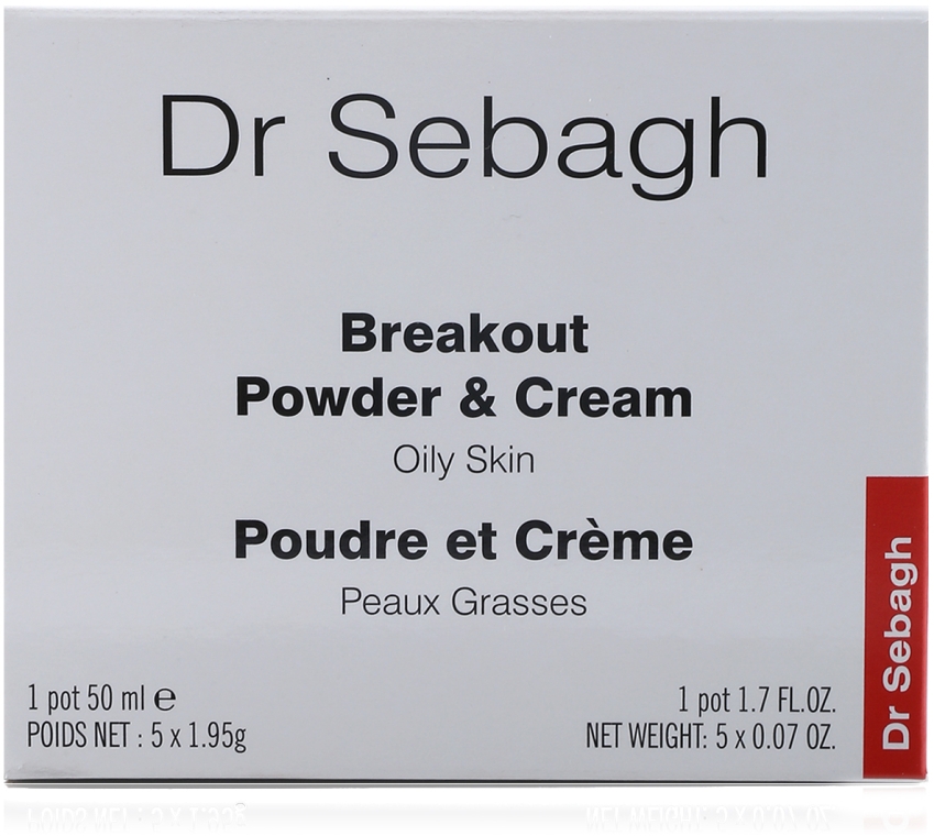 Комплекс для догляду за жирною шкірою - Dr Sebagh Breakout Powder & Cream for Oily Skin — фото N1
