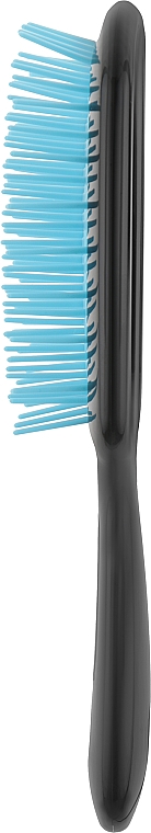 Расческа для волос, черная с голубым - Janeke Superbrush — фото N2