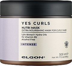 Маска питательная для вьющихся волос - Elgon Yes Curls Nutri Mask — фото N2