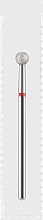 Фреза алмазная красная "Шар", диаметр 4,0 мм - Divia DF001-40-R — фото N1