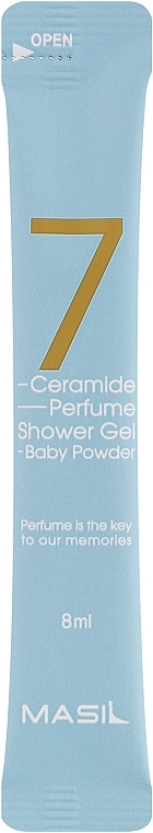 Гель для душа с ароматом детской присыпки - Masil 7 Ceramide Perfume Shower Gel Baby Powder (пробник) — фото N2