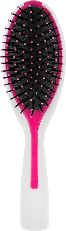 Массажная щетка для волос, HB-02-07, белая с розовым - Beauty LUXURY