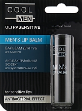 Мужской бальзам для губ "Антибактериальный эффект" - Cool Men Ultrasensitive Mens Lip Balm — фото N1