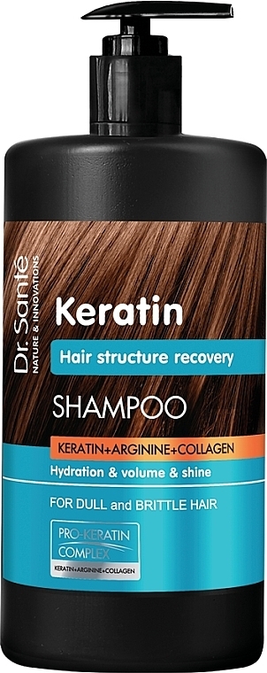 Шампунь для тусклых и ломких волос - Dr. Sante Keratin Shampoo