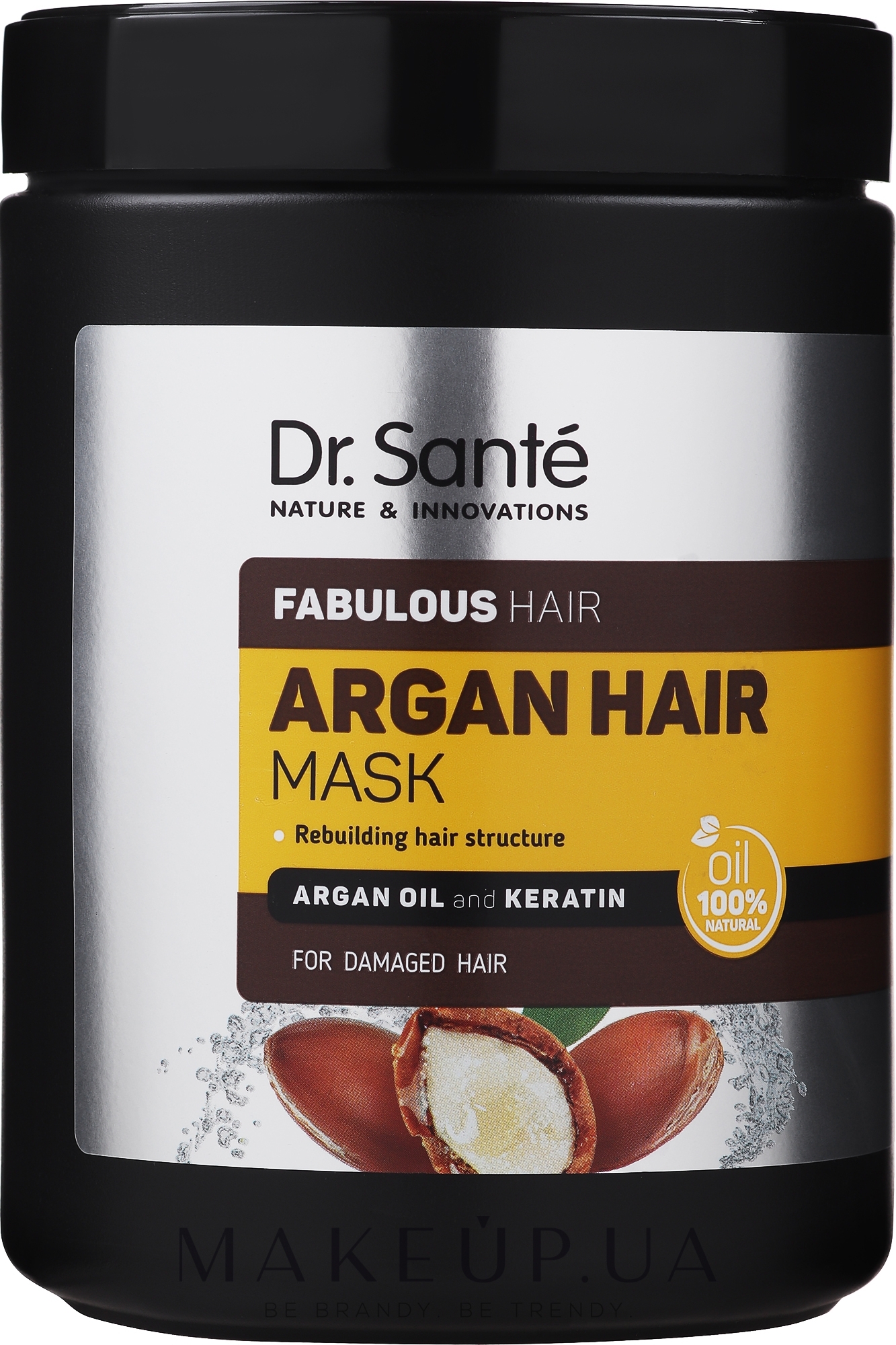 Маска для волос "Восстановление структуры" с маслом арганы и кератином - Dr. Sante Argan Hair — фото 1000ml