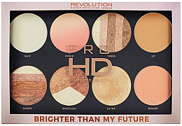 Духи, Парфюмерия, косметика Палетка хайлатеров - Makeup Revolution Pro HD Highlighter Palette Brighter Than My Future