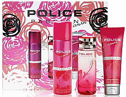 Духи, Парфюмерия, косметика Police Passion Woman - Набор (edt/100ml + b/cr/125ml + deo/200ml)