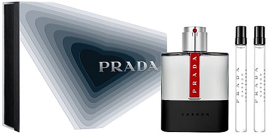 Prada Luna Rossa Carbon - Набір (edt/100ml + edt/2x10ml) — фото N1