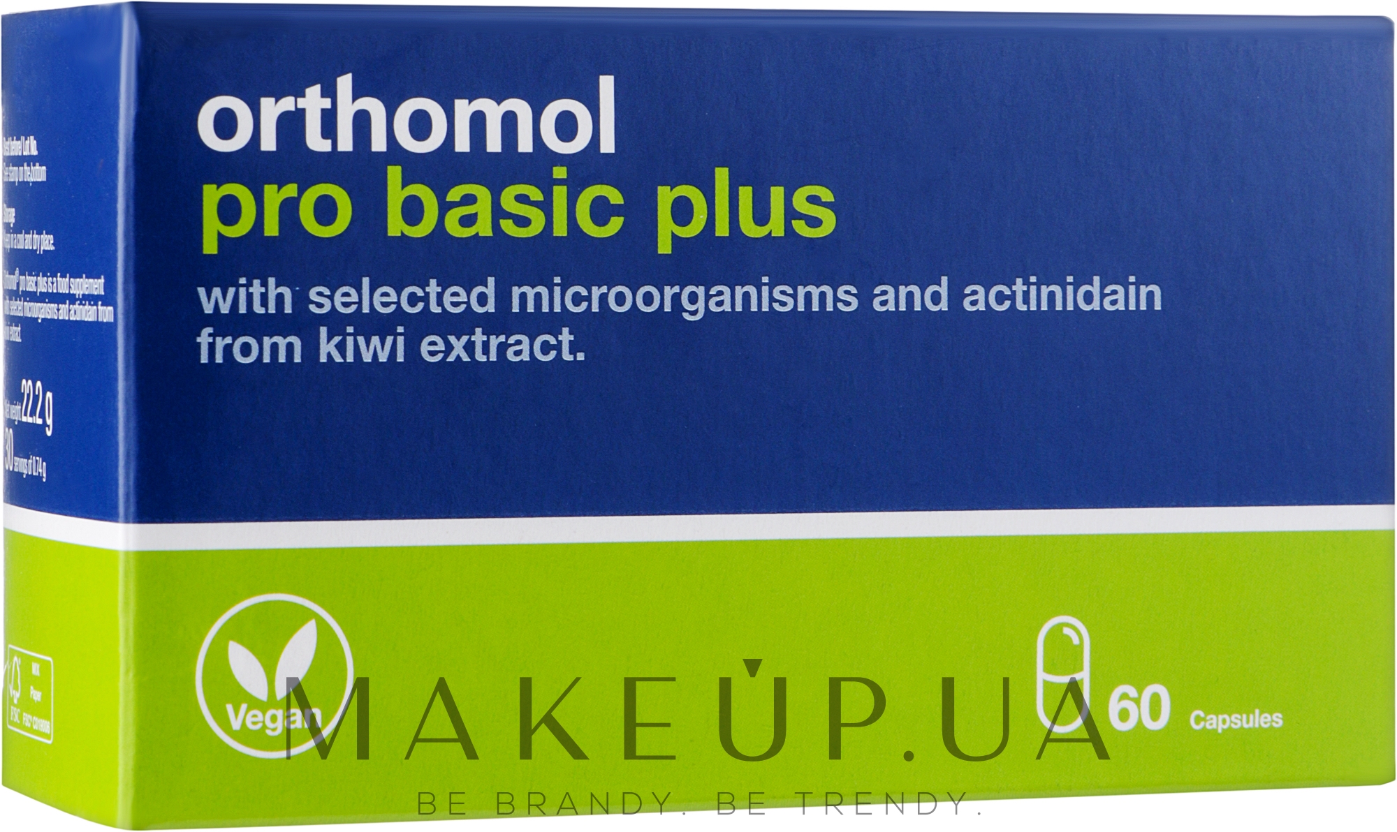 Вітаміни пробіотики + екстракт ківі (60 капсул) - Orthomol Pro Basic Plus — фото 60шт
