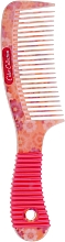 Парфумерія, косметика Гребінець для волосся з прогумованою ручкою 499054, рожевий - Inter-Vion